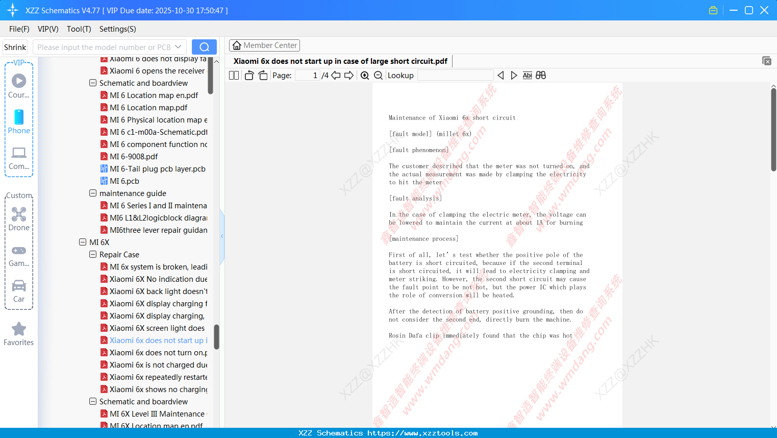 Xiaomi 6x Does Not Start Up In Case Of Large Short Circuit